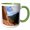 Green/White, variant on 3drose, Colorado Garden of Gods Rocks Boulders, 11oz Two-tone Green Mug