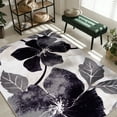thumbnail image 3 of CAMILSON Solana Non Slip Modern Floral Indoor Area Rug Black/Grey 5x7, 3 of 8