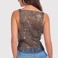 thumbnail image 4 of Uaswgudfs Women's Crop Top Strappy Lingerie Top - Party Bling Sparkly Bralette for Women Black XL, 4 of 5