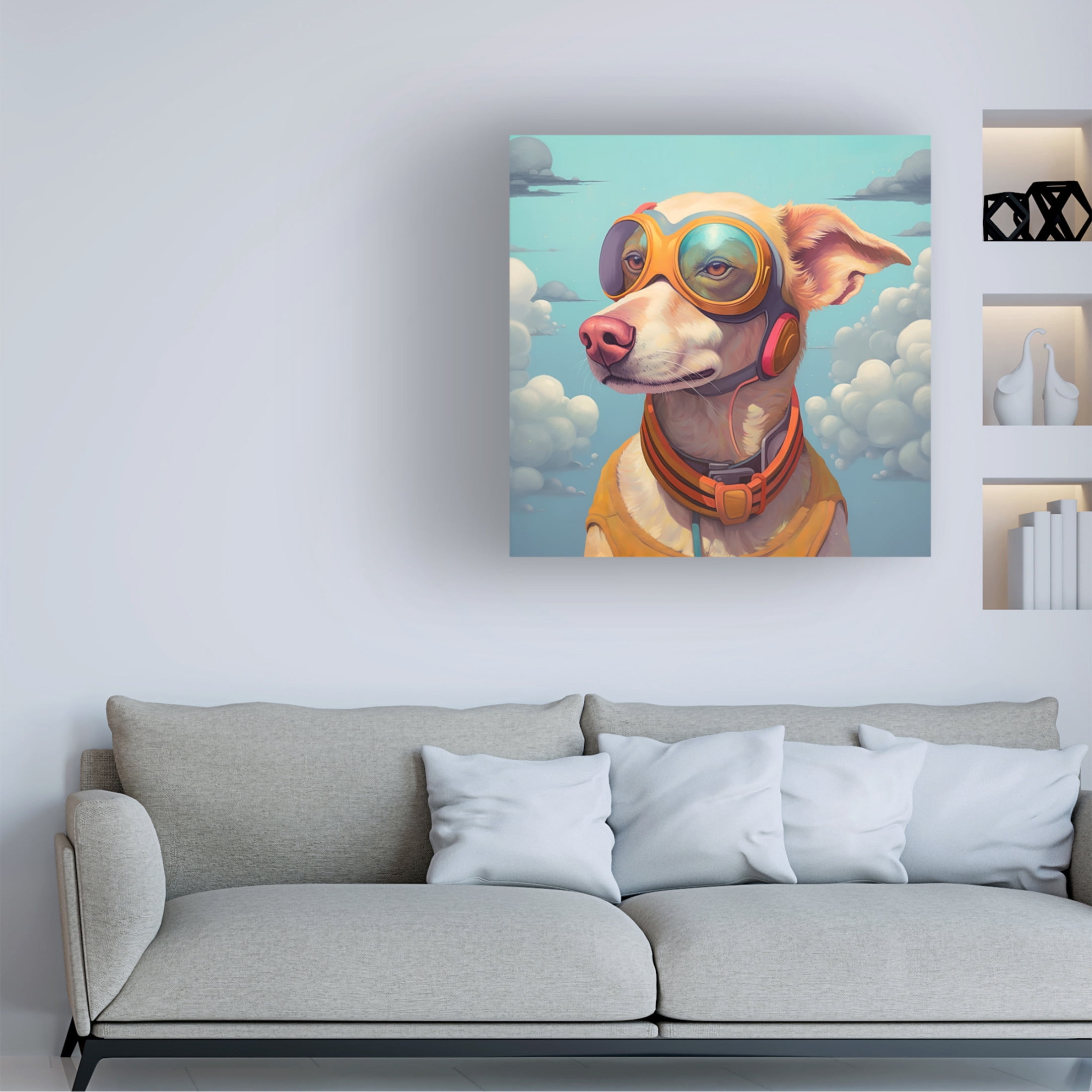 Canvas Wall Art - Ray Heere 'Art Dog 10' Wall Art for Living Room, Bedroom, or Office Décor by Trademark Fine Art - 24 x 24 Inches