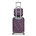 thumbnail image 2 of AMKA - Gem Hardside Carry On and Weekender Luggage Set, Hard Sided Luggage with Spinner Wheels, 2-Pieces, Suitcase and Toiletry Bag, (20-Inch and 12-Inch) Purple, 2 of 7