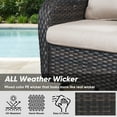 thumbnail image 6 of Gymojoy 3 Pieces Patio Furniture Set, Outdoor Swivel Gliders Rocker, Wicker Patio Bistro Set with Rattan Rocking Chair for Backyard,Porch( Beige), 6 of 8