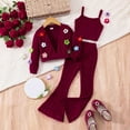 thumbnail image 2 of Gvdentm Toddler Girl Clothes 6T Long Sleeve Heart Print Tops and Pants 2PC Little Girl Winter Outfits(Wine,4-5 Years), 2 of 9