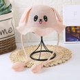 thumbnail image 1 of Sombrero de sol con protección solar para niños, sombreros de paja con orejas de conejo en movimiento, fiesta de Cosplay, vacaciones, 4 a 12 años, adultos, 1 of 4