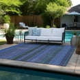 thumbnail image 6 of Addison Rugs Chantille Indoor/Outdoor Transitional Stripes Blue Washable Rectangle Rug, 8' x 10', 6 of 6