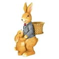 thumbnail image 2 of Mini conejitos, figuras de conejos, estatuas de conejos de Pascua, plantas, macetas, decoración Azul, 2 of 9