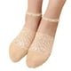 thumbnail image 1 of Calcetines bajos antideslizantes transpirables de encaje perlado para mujer, poliéster, un par, 1 of 4