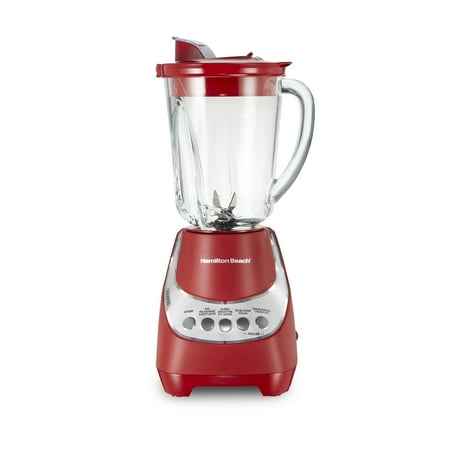 Hamilton Beach Wave Action Quiet Blender 48 oz. Glass Jar 12 Blending Functions Red New 53531F