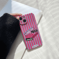thumbnail image 3 of Pink Stripes Phone Case Compatible with iPhone 13 Pro, Hard TPU Flexible Silicone Case, Full Body Screen Camera Protective Cover, Shockproof, Anti-Scratch, Slim Phone Case, 3 of 4