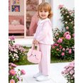 thumbnail image 3 of Toddler Baby Girl Clothes 18 Months Girl Fall Outfits 24 Months Girls Ruffle Long Sleeve Peter-pan Collar Plaid Top Pants 2PCS Set Purple, 3 of 6