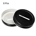 thumbnail image 3 of Unique Bargains 70mm/2.76' Tin Plate Coin Slot Bank Lid for Mason Jar Canning Cap, Black 8Pack, 3 of 5