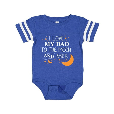 

Inktastic I Love My Dad To The Moon and Back Boys or Girls Baby Bodysuit