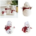 thumbnail image 2 of Acahhotxx Desk Sculpture, Cartoon Scarf and Hat Snowman Figurine Plush Toy Cartoon Festival Snowman Stuffed Dolls Winter Christmas Desktop Decors, 2 of 3