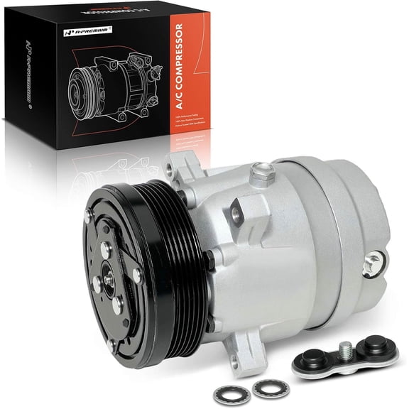 A-Premium Air Conditioner AC Compressor with Clutch Compatible with Chevrolet S10 GMC Sonoma 1992-1993 L4 2.5L