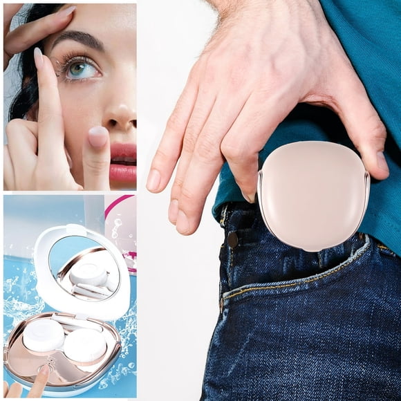 Portable Contact Lens Storage Box USB Rechargeable Contact Lens Cleaner Machine with Ultrasonic Technology Multifunctional Contact Lens Caring Tool for Home Travel