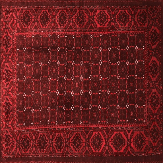 Ahgly Company Indoor Square Persian Red Traditional Area Rugs, 6' Square