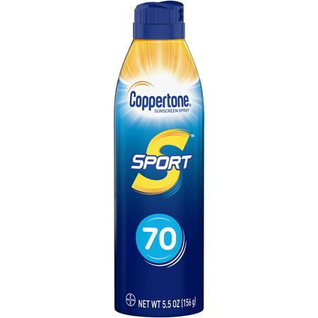 Coppertone Sport Sunscreen Continuous Spray SPF 70, 5.5 (Best Sunscreen For Active Sports)