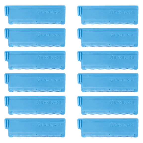 BakBlade 2.0 & 2.0 Elite Back Shaver Refill Cartridges for Men, 12 Dryglide Waterproof Blades