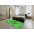 thumbnail image 4 of Ahgly Company Indoor Rectangle Patterned Neon Green Area Rugs, 5' x 7', 4 of 6