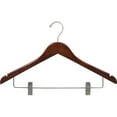 thumbnail image 2 of nternational Hanger Walnut Wood Combo Clothes Hangers, Brown, 50 Count, 2 of 5