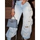 thumbnail image 2 of Pantalones vaqueros de estilo hip hop Y2K para mujer, pantalón vaquero con bolsillos y agujeros, holgado, recto, estilo vintage, 2 of 4