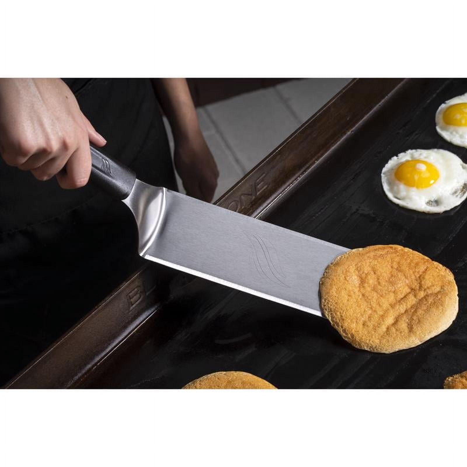 Blackstone Deluxe Stainless Steel Griddle Spatulas in Black & Silver, 2-Piece