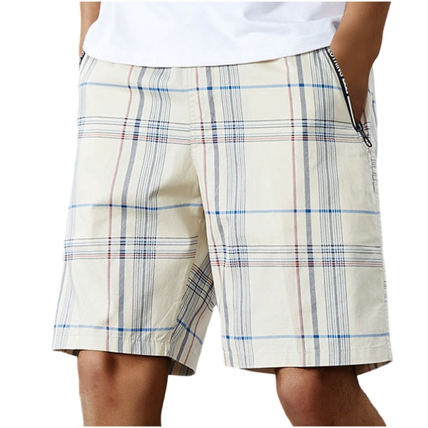 Pantalones Cortos Casuales para Hombre, Pantalones de Playa Delgados Y Cómodos de Malla con Cordón de Cintura Elástico Y Bolsillos con Cremallera para el Gimnasio de Trabajo Al Aire Libre de Verano, P