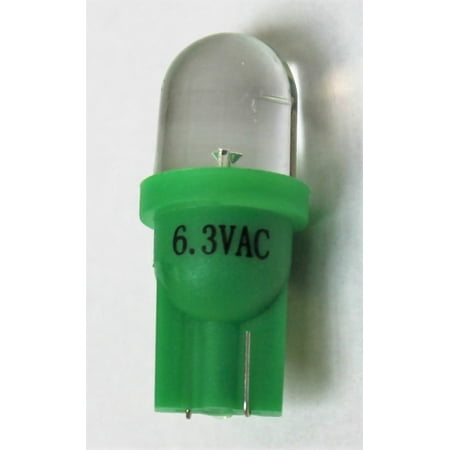

Pinball replacement bulb LED 6.3 volt AC 555 clear wedge base T10 Cool Green