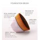 thumbnail image 3 of Paquete de 2 brochas de maquillaje Flawless Foundation, brocha hexagonal Kabuki, brocha de maquillaje con forma de pétalo (negro y rosa), 3 of 5
