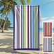 thumbnail image 1 of Lekihaqq Microfiber Beach Towel Super Absorbent Quick Dry Lightweight Compact Travel Pool Towel Soft Polyester Striped Beach Blanket for Swimming Camping Yoga Adults Men Women Kids, 1 of 7