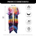 thumbnail image 6 of HELLHERO Tropical Sunset View Bathing Suit Cover Up Polyester Lightweight Free Size Summer Swimsuit Beach Cover Ups for Women, 6 of 6