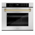 thumbnail image 2 of ZLINE 30 in. Autograph Edition Professional Convection Single Wall Oven with Air Fry and Self Clean in Stainless Steel with Champagne Bronze Handle (WASZ-30-CB), 2 of 2