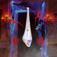 thumbnail image 3 of xiaxaixu Décoration de Crâne d'Halloween, Décorations de Crâne d'Halloween Activées par la Voix avec Yeux Rouges LED Fausse Araignée, Décorations de Maison Hantée, 3 of 5