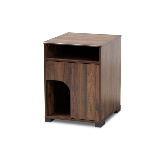 Baxton Studio Nova Modern and Contemporary Walnut Brown Finished 1Door