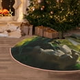 thumbnail image 4 of Salouo Deep Forest Stone Green Dragon Christmas Tree Skirt 48" Farmhouse Christmas Decorations Snowman Xmas Tree Skirt Tree Mat for Holiday Party Decor, 4 of 8