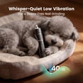 thumbnail image 3 of Oneisall NG02 Dog Nail Grinder for Home Grooming, 6 Speed Dog Nail File with 360° LED Ring Light, Diamond Grinding Head Dog Nail Clippers for Large Dogs, Low Vibration Quiet 45dB, Black, 3 of 8