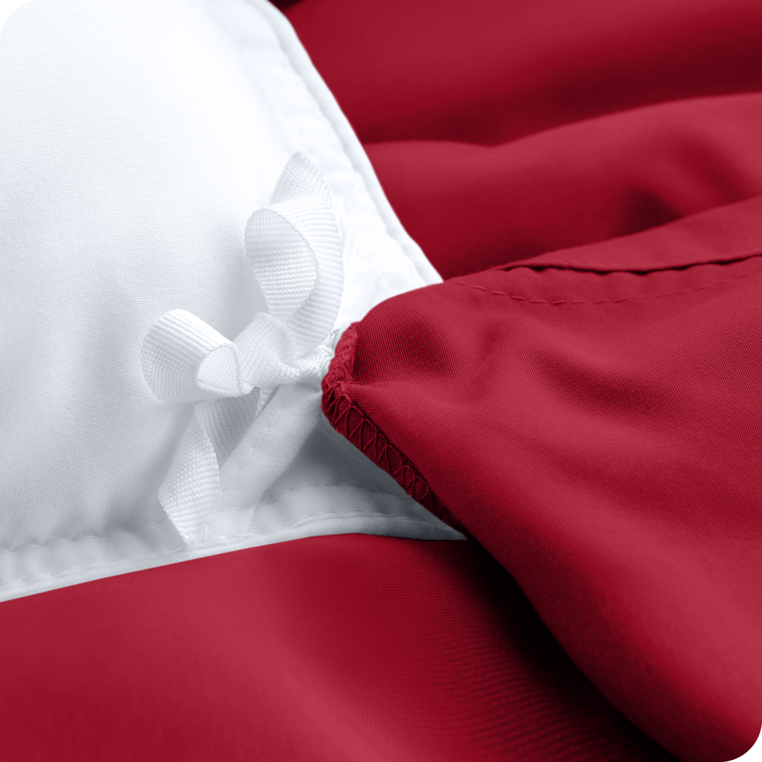 Bare Home Microfiber Duvet Cover & Sham Set, Queen, Red, 3-Piece