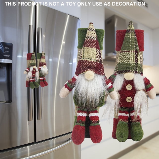 Santa Claus Refrigerator Cover Cute Faceless Doll Protection Cover Home Decoration