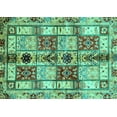 thumbnail image 1 of Ahgly Company Machine Washable Indoor Rectangle Abstract Turquoise Blue Modern Area Rugs, 2' x 3', 1 of 4