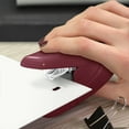 thumbnail image 6 of PLUS Paper Clinch Compact Staple Free Staple Burgundy Wine, 6 of 6