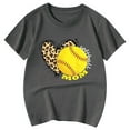thumbnail image 3 of Hiijoy Little Girls Baseball Graphic Tee Short Sleeve Summer Casual Sports T-Shirt, 3 of 3