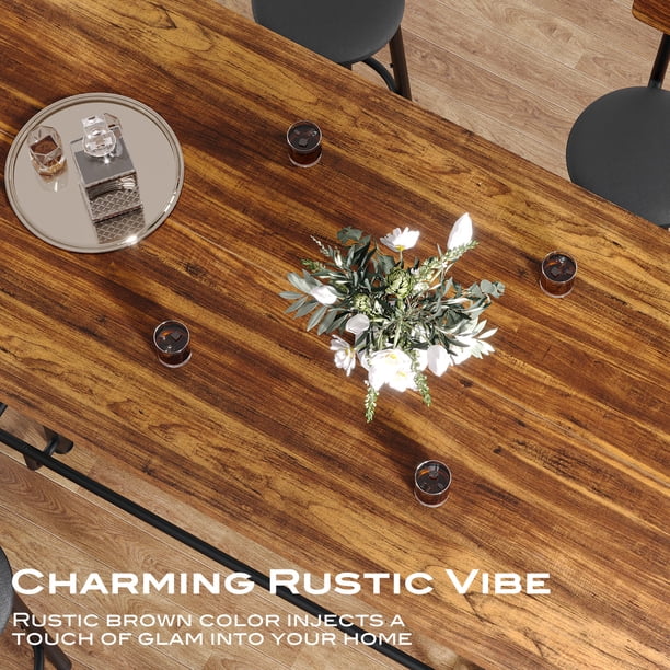 Tribesigns Bar Table, Industrial Counter Height Pub Table with