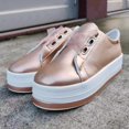 thumbnail image 5 of Willtoo Shoes For Women Sneakers Slip Ons Walking Shoes Casual Lace Up Dressy Summer Fashion Cute Platform Flats Loafer Rose Gold, 5 of 5