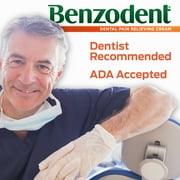 Benzodent Dental Pain Relieving Cream, Denture Tooth and Gum Pain, 1 oz
