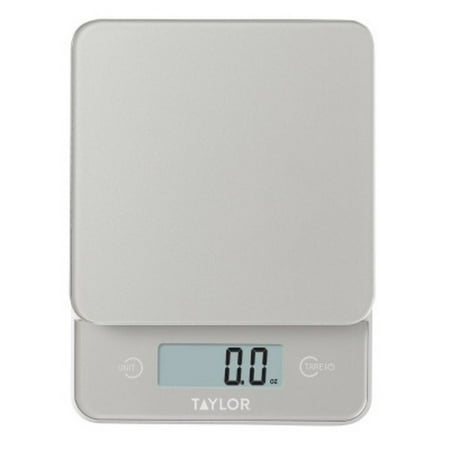

Taylor Glass Top Food Scale with Touch Control Buttons 11 lb Capacity Silver
