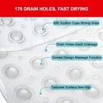 thumbnail image 6 of Tripumer Tub Shower Bathroom Mat 40 x 16 inch Non Slip Tub Mats Shower Mats Extra Large Bathroom Tub Mats with Drain Holes and Suction Cups Clear, 6 of 6
