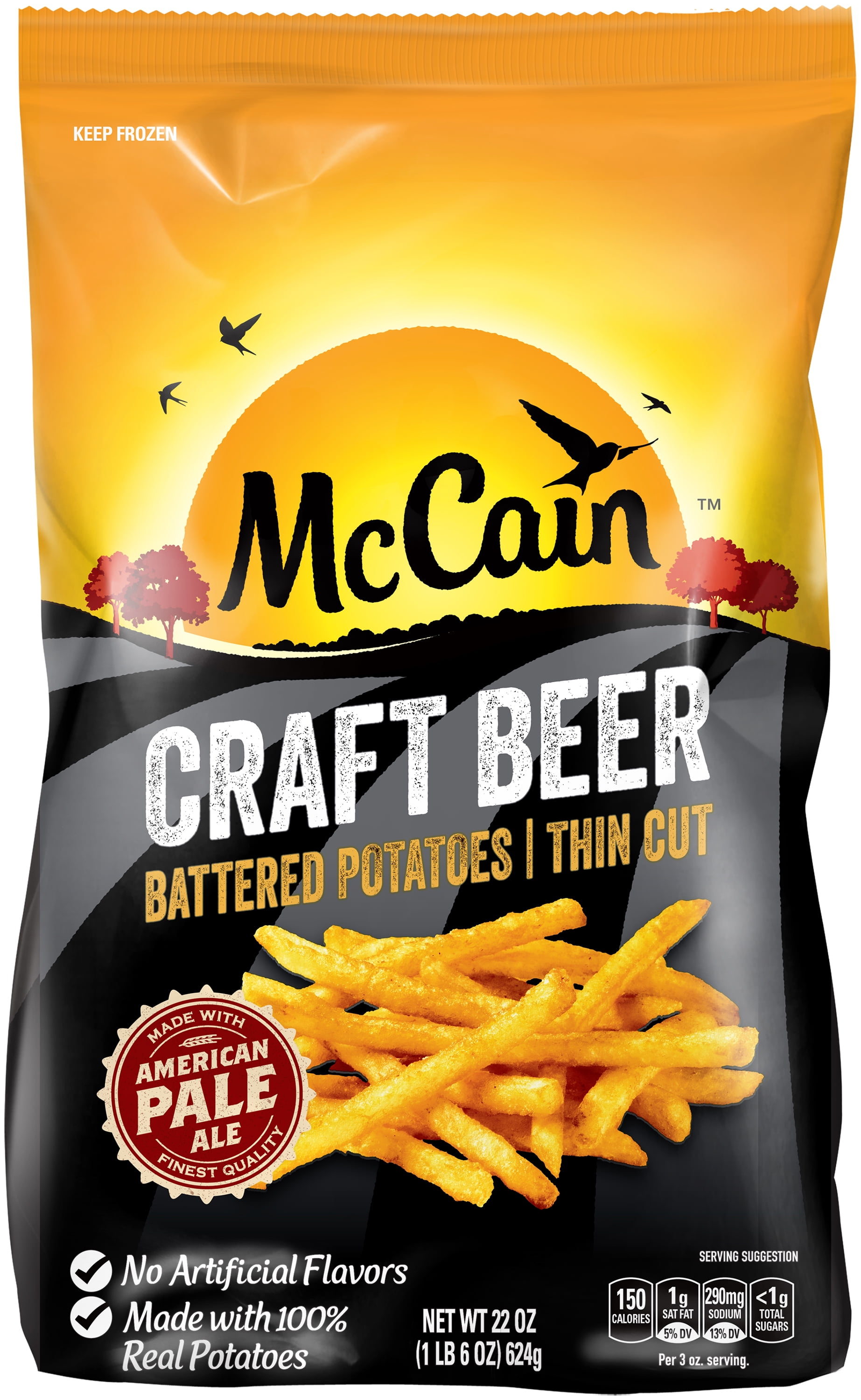 McCain Foods, Craft Beer Battered French Fried Potatoes, 22 oz Bag