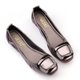 thumbnail image 2 of Zapatos planos de cuero suave de talla grande 41 para Mujer, mocasines a la moda para Mujer, zapatos de bailarina con hebilla de punta cuadrada, Zapatos informales para Mujer Gao Jinjia LED, 2 of 2