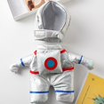 thumbnail image 2 of Pet Transformation Into an Astronaut Stands for A Halloween Funny Pet Clother Standing Clothes for Cat Astronauts Pet Costume Clother Pet Clothes Hangers Wood, Silver, 2 of 5