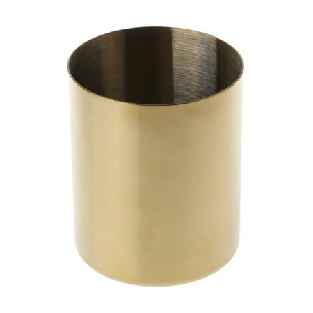 

TINYSOME Golden Pen Pencil Pot Holder Container Organizer Home Desk Stationery Decor